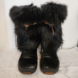 Winter Fur Moccasin Boots